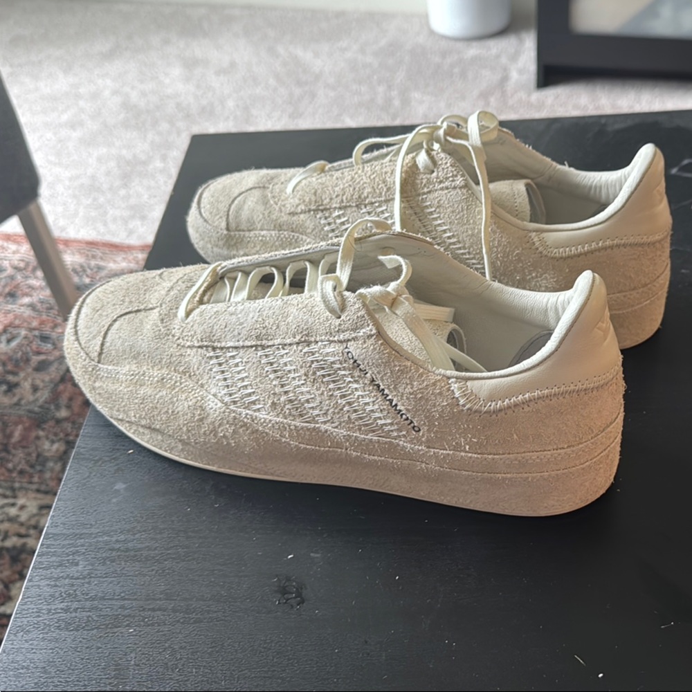 Y-3 Cream Suede Sneakers
